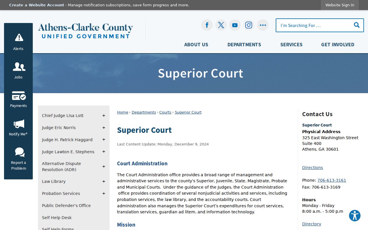 Clarke County Superior Court bench warrant administration information