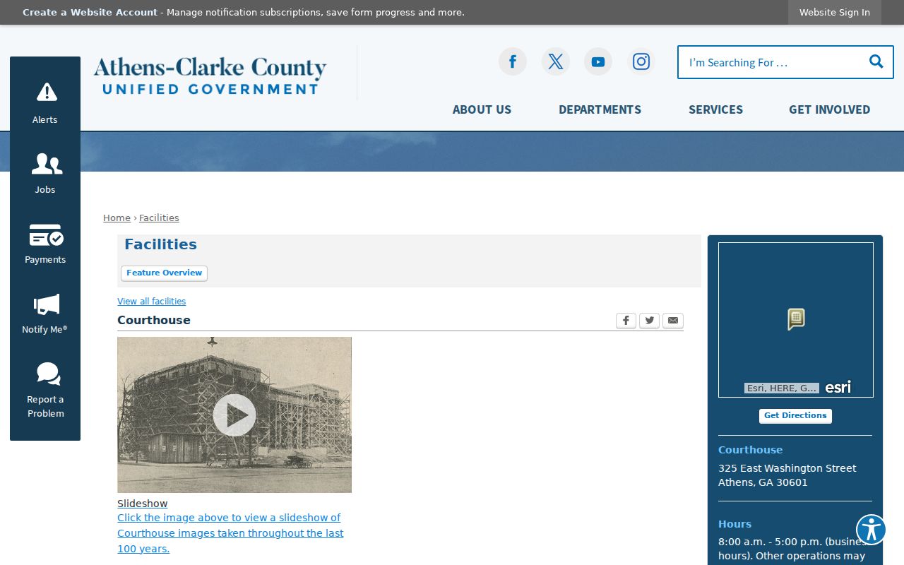 Clarke County arrest warrant courthouse and court offices