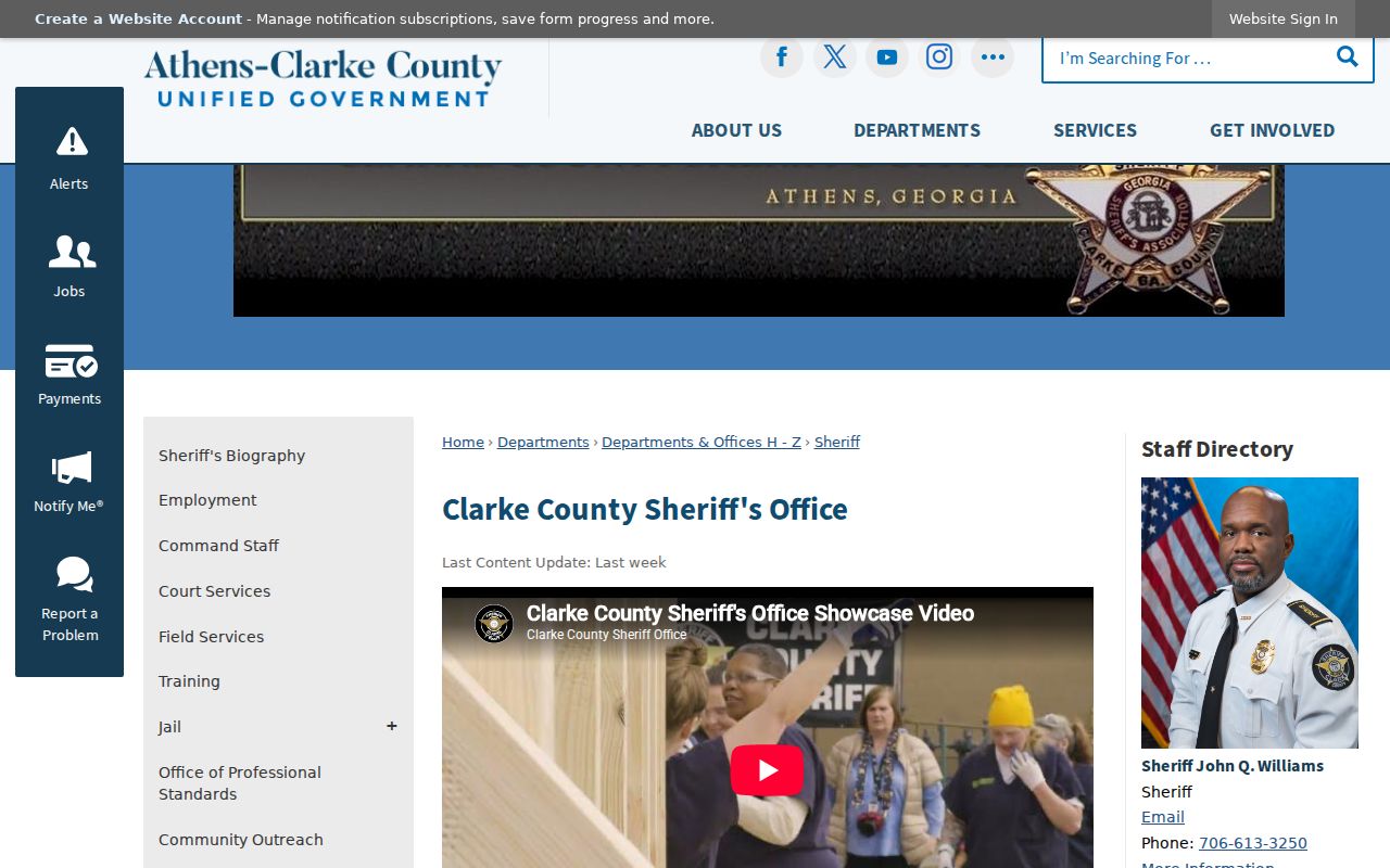 Clarke County arrest warrant sheriff service information