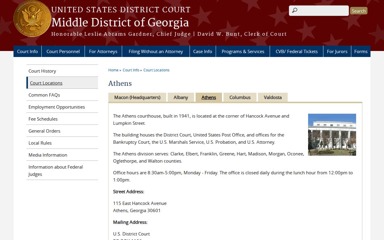 Clarke County most wanted Athens federal courthouse source